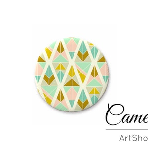 Cabochão de vidro retrô, cabochão de 10 mm até 25 mm, cabochão de padrão geométrico, cúpula de vidro, cabochão de vidro fotográfico - L551