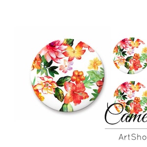 Glass Cabochon Set 1x25mm and 2x12mm, 1x20mm and 2x10mm, handmade cabochons, Flatback Cabochon, round cabochons, photo glass cabochon- S1303