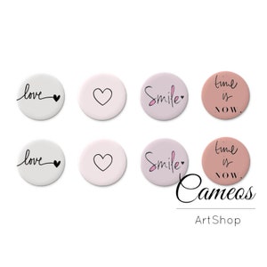 8 Stück Motivcabochon 10mm, 12mm, 14mm und 18mm, Vintage cabochon, cabochon glas blume, cabochon vorlagen, cabochon fassung -C1673