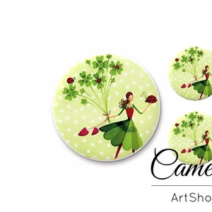 Cabochon, Cupole di vetro, 10 mm 12 mm 20 mm 25 mm, Cabochon modello ragazza, Cabos, Cabochon in vetro fotografico con retro piatto - S784
