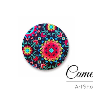 Handgemaakte fotoglas cabochons 8mm 10mm 12mm 14mm 15mm 16mm 18mm 20mm 25mm, Mandala foto cabochon - G926
