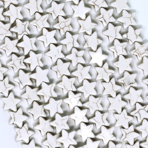 Stern Form Perlen Gefärbt Beige Synthetische Türkis Perlen 12mm Stern Glas Lose Perlen Für Schmuckherstellung DIY Halskette Ohrringe, Set 25