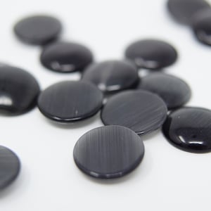 12mm Black Glass Cat Eye Beads, Black Round cabochons, Cat Eye glass beads, Gemstone Cats Eye, 15, 25pcs or 50pcs