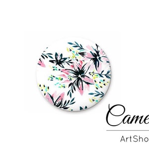 Cabochons, Glazen Koepel, 8mm 10mm 12mm 14mm 16mm 18mm 20mm 25mm, Fotoglas Cabochon, Bloemen - L582
