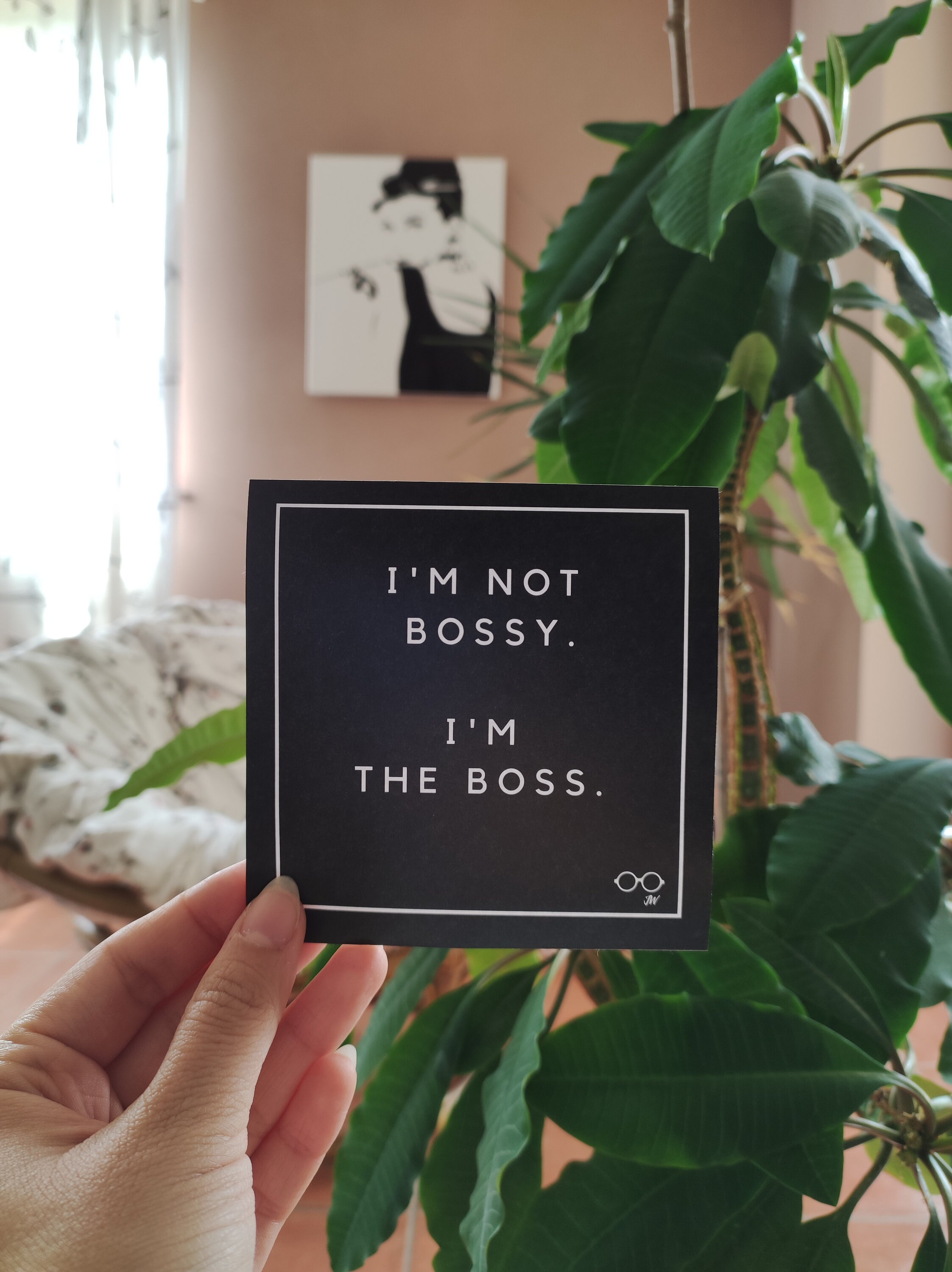 I'm Not Bossy I'm the Boss, Funny Sarcastic Sticker Label, Laptop