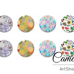 8 Glas Cabochons 10mm, 12mm, 14mm oder 18mm, handgemachte Cabochons, Flatback Cabochon, Foto Cabochon, Foto glas cabochon - C1111