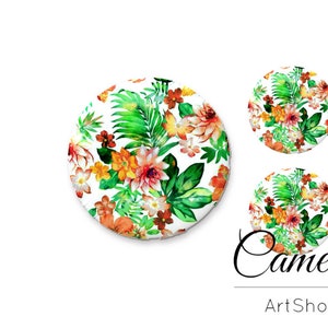 Set cabochon in vetro verde 1x25mm e 2x12mm, 1x20mm e 2x10mm, cabochon flatback fatto a mano, cabochon rotondi, cabochon in vetro fotografico- 1575