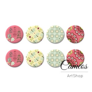 8 piezas Photo Glass Cabochon, Retro Glass Dome. Imagen cabujón cristal 10mm, 12mm, 14mm o 18mm - C1679