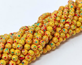 4mm Painted Glass Beads, Wholesale Small Beads, Tiny Round Opaque