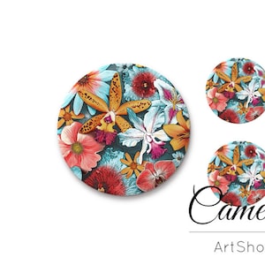 Set cabochon in vetro 1x25mm e 2x12mm, 1x20mm e 2x10mm, cabochon flatback fatto a mano, cabochon rotondi, cabochon in vetro fotografico- 1579