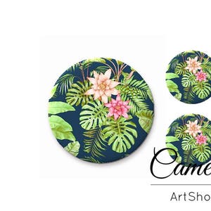 Cabochons, Photo Verre Cabochon 25mm 20mm 12mm 10mm, Motif Fleurs cabochon, image verre cabochons pour bijoux- S1320