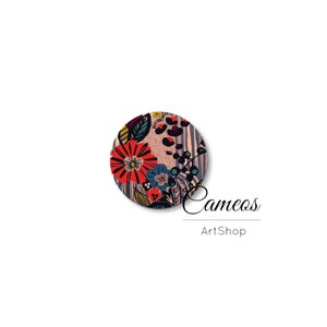 Bloemen Glazen Cabochon Set Roze Paars Ronde Koepel Plaksteen Charm Hanger Studs Ketting Sieraden Maken Crafting Supply DIY-L120