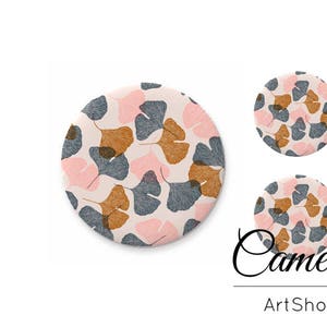 Cabochon in vetro, cabochon a forma di fiore 1 x 25 mm e 2 x 12 mm, 1 x 20 mm e 2 x 10 mm, cabochon fatti a mano, cabochon a fondo piatto, cabochon in vetro fotografico - S1519