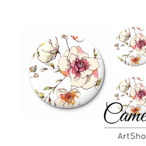 Set cabochon in vetro rosa 1x25mm e 2x12mm, 1x20mm e 2x10mm, cabochon flatback fatto a mano, cabochon rotondi, cabochon in vetro foto rosa- S1548