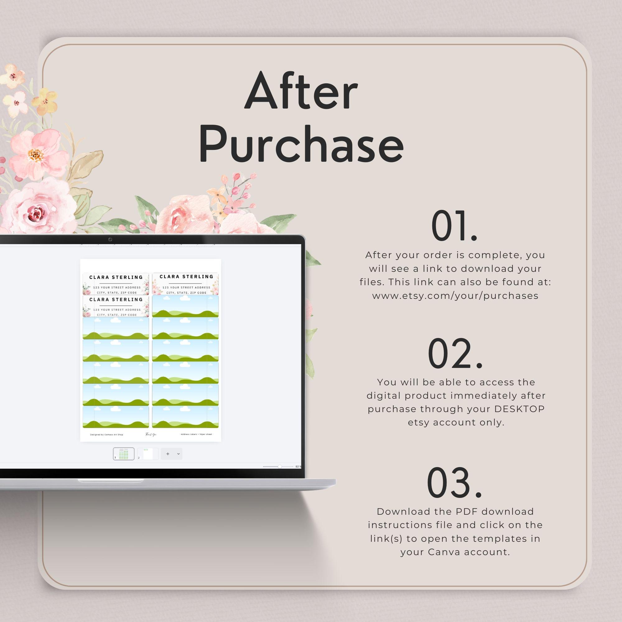 Address Label Template for Canva | Minimalist Shipping Frame Labels ...