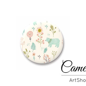 Cabochons animaux, Cabochon en verre 10mm à 25mm, cabochon motif floral, cabochon rond à dos plat, dôme en verre, perles de verre - L581