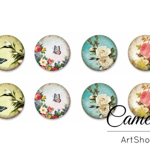 8 piezas Cúpula de cristal Cabochon 10mm, 12mm, 14mm o 18mm, cabujón plano hecho a mano, cabujón fotográfico, ajuste cabujón - C1586