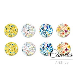 8 piezas de cabujón de cristal para fotografía, flores, cúpula de cristal de 10 mm, 12 mm, 14 mm o 18 mm - C1671