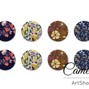 8 pc's Ronde Glazen Cabochon 10mm, 12mm, 14mm of 18mm, handgemaakte cabochons, Plaksteen Cabochon, foto cabochon, foto glas cabochon - C1131