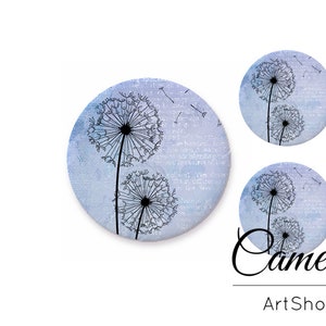 Cupola di vetro, Cabochon 1x25mm e 2x12mm, 1x20mm e 2x10mm, perline fatte a mano, cabochon in vetro fotografico, cabochon modello- S675