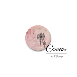 Glas Cabochon, Bloem Print Patroon, Glas Dome Ronde voor Oorbellen Hanger 8mm 10mm 12mm 14mm 16mm, Foto glas Cabochon - L637