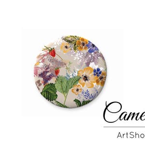 Cabochões de flores artesanais em formato de domo de vidro, redondos de 10 mm a 25 mm, parte traseira plana, joias, suprimentos para scrapbooking - G929