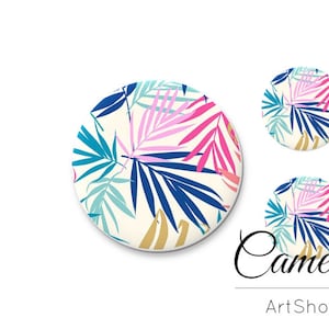 Glascabochon, Motivcabochons 1X25mm und 2x12mm, Blumen cabochon, cabochon glas blume, foto cabochons, cabochon fassung- S1584