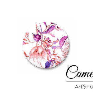 Cúpulas de vidro florais, cabochão de imagem 8mm 10mm 12mm 14mm 16mm 18mm 20mm 25mm 30mm, cabochões de vidro fotográfico - L217