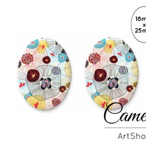 Cabochon in vetro giallo 18x25mm, cabochon astratto fatto a mano, Cabochon Flatback, cabochon ovale, cabochon in vetro fotografico - 0799