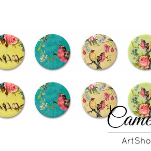 8 Stück Voge lCabochon 10mm, 12mm, 14mm und 18mm, Vintage cabochon, cabochon glas blume, cabochon vorlagen, cabochon fassung -C1555