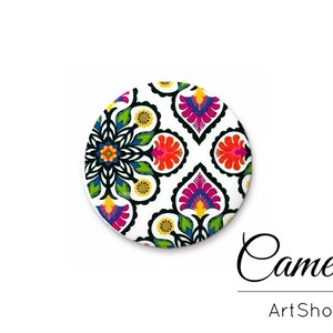 Cabochon, Cabochon in vetro da 10 mm a 25 mm, cabochon pettern, cabochon rotondi a mosaico, cupola in vetro fotografico a fondo piatto - G966