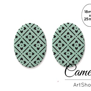 Cabochon edelsteine18x25mm, Blumen cabochon, cabochon glas blume, foto cabochons, cabochon fassung- O199