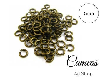 Jump Rings 5mm, Split jump rings, Silver Plated or Antique Bronze, Bulk Jump Ring, Bulk Findings