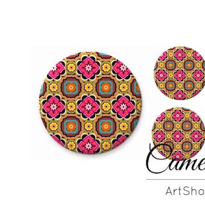 Cabujones de vidrio de foto de mosaico, cúpula de vidrio para colgantes, anillos y aretes, juego de cabujones de vidrio de imagen abstracta, 25 mm, 20 mm, 12 mm, 10 mm