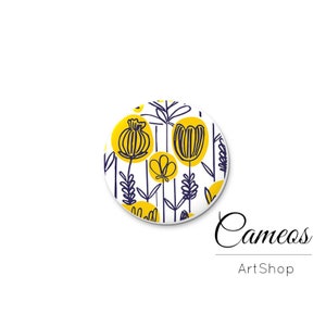 Cabochon Fiori, Cupole in vetro, 8mm 10mm 12mm 14mm 16mm 18mm 20mm 25mm, Cabochon in vetro fotografico - L610