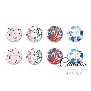 8 pezzi Cabochon in vetro da 10 mm, 12 mm, 14 mm o 18 mm, cabochon in vetro fatti a mano, cabochon Flatback, cabochon fotografici, cabochon a forma di fiore - C1513