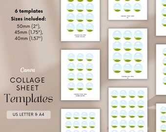 Canva Photo Collage Sheet US Letter Mockup Frames Template To Do It Yourself Labels Stickers