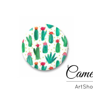 Cabochons ronds en verre rond faits à la main, Cabochons de cactus, Dôme en verre, 10mm, 12mm, 14mm, 16mm, 18mm, 20mm, 25mm - G961