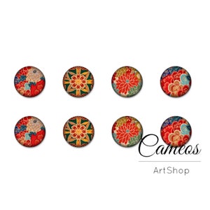 Cabochon 10mm bis 18mm, Retro cabochon, cabochon fassung, foto cabochons- C1676