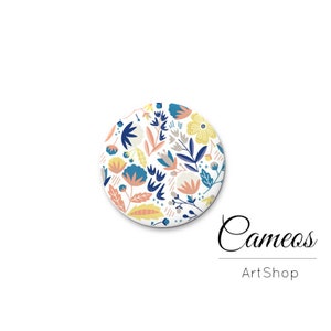 Cabochons Fleurs, 25mm, 20mm Cabines en verre, Cabochon Floral, Cabochons en forme de dôme, Cabochons en verre, Bijoux, Europe Vendeur -L627