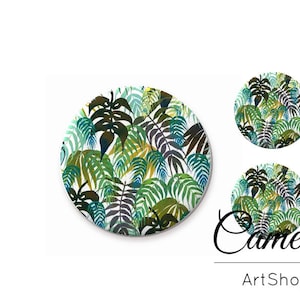 Cabochon photo rond fait à la main, 25mm 12mm Fleurs Photo Cabochon - S1309