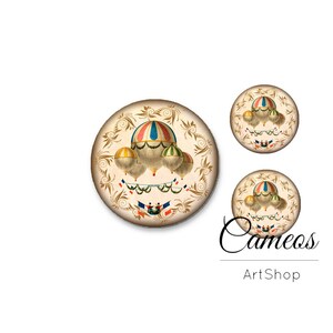 Motivcabochon 1X25mm und 2x12mm oder 1x20mm und 2x10mm, Blumen cabochon, cabochon glas blume, foto cabochons, cabochon fassung- S1619