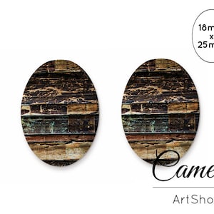 Cabochons en bois 18x25mm, Cabochon d’illustration, Cabochons d’image, Dôme en verre, Cabochon en verre photo pour la fabrication de bijoux, Dôme en verre - 0502
