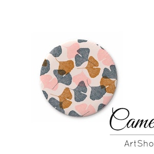 Cabochons feuilles, 25 mm, cabochons en verre 20 mm, lot de 6, cabochons floraux, cabochons bombés, cabochons en verre, bijoux, vendeur européen - G947