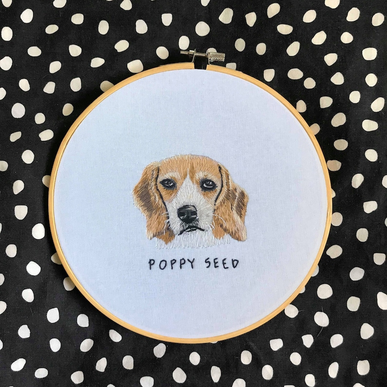 Custom Pet Portrait Embroidery Etsy