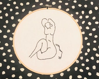 Henri Matisse Line Drawing Embroidery