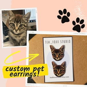 Custom pet earrings