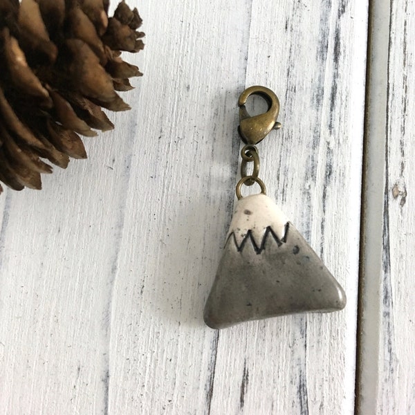 Mountain Charm Progress Keeper – Knitting Stitch Markers – Gift for Knitters