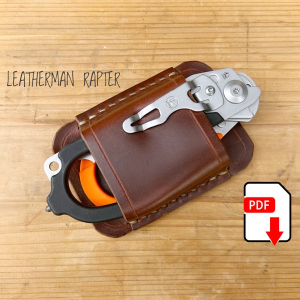 LEATHERMAN Rapter | Horizontal Leather Sheath Pattern | Leather PDF Pattern | Hand Craft | EDC