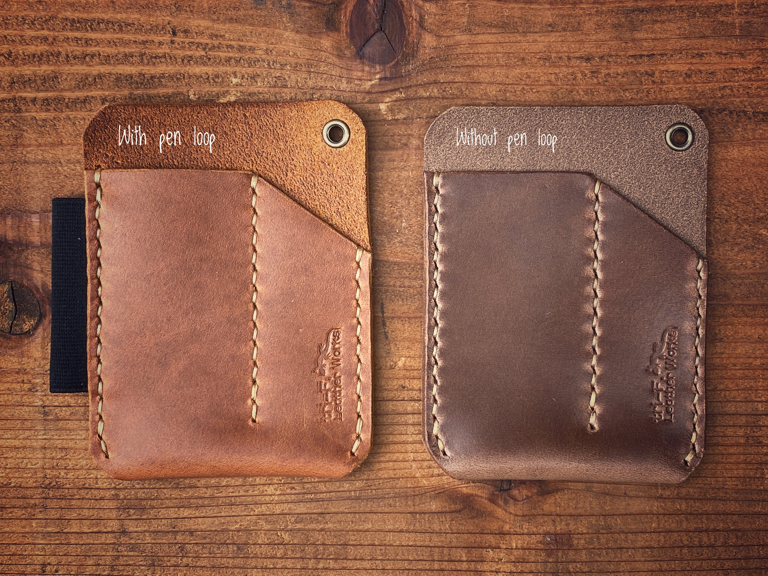 EDC Leather Pocket Slip Knife Sheath Horween Chromexcel Etsy